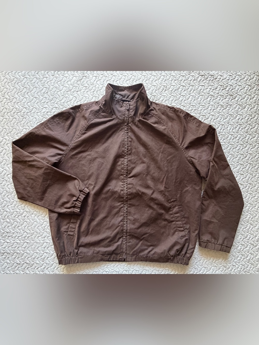 Daniel Cremieux Men’s Large Brown Harrington Jacket Plaid Lined